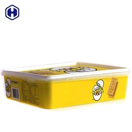 Soda-Cracker-Quadrat-Plastiknahrungsmittelbehälter in der Form, die 87OZ 2600ML beschriftet