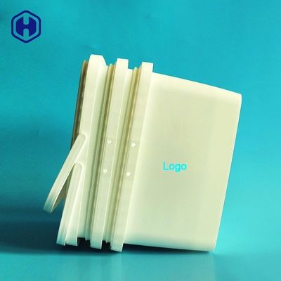 Weißer IML-Wannen-Druck-behandelt kundenspezifisches Logo-Doppeltes leere Nahrungsmittelbehälter