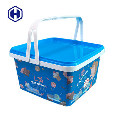 Kundenspezifischer Behälter des Quadrat-195mm des Plätzchen-113OZ des Keks-IML