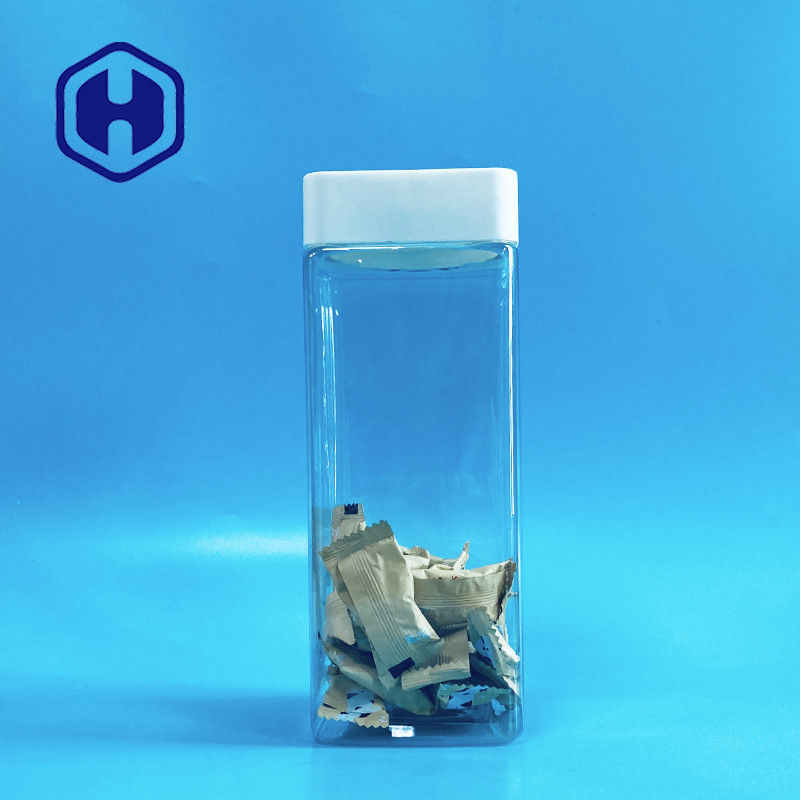 Plastik des Quadrat-1140ml rüttelt Schraubverschluss- Bonbon-Stangen-Nahrungsmittelgrad mit Zwischenlagen-Leck-Beweis