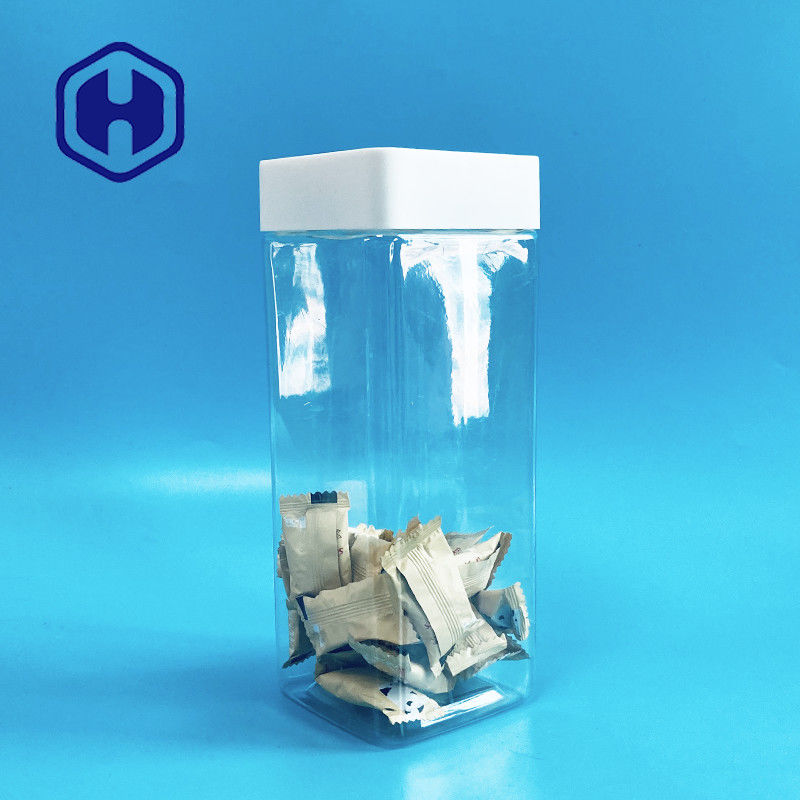 Plastik des Quadrat-1140ml rüttelt Schraubverschluss- Bonbon-Stangen-Nahrungsmittelgrad mit Zwischenlagen-Leck-Beweis