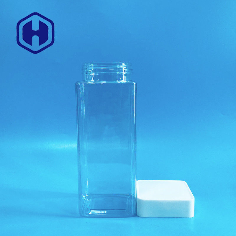 Plastik des Quadrat-1140ml rüttelt Schraubverschluss- Bonbon-Stangen-Nahrungsmittelgrad mit Zwischenlagen-Leck-Beweis