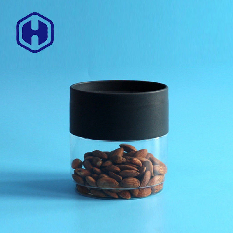 Kundenspezifischer Kunststoffgehäuse-Glas 13oz flacher ovaler Tin Can Dry Fruit HAUSTIER Vorratsbehälter