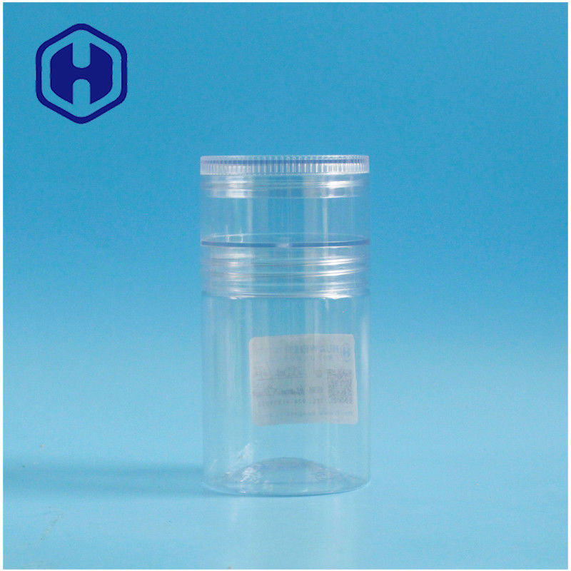 HAUSTIER 240ml schrauben Plastik2 Schichten glas-H92mm den leeren Deckel-Pasten-Stau-Stangen-Keks