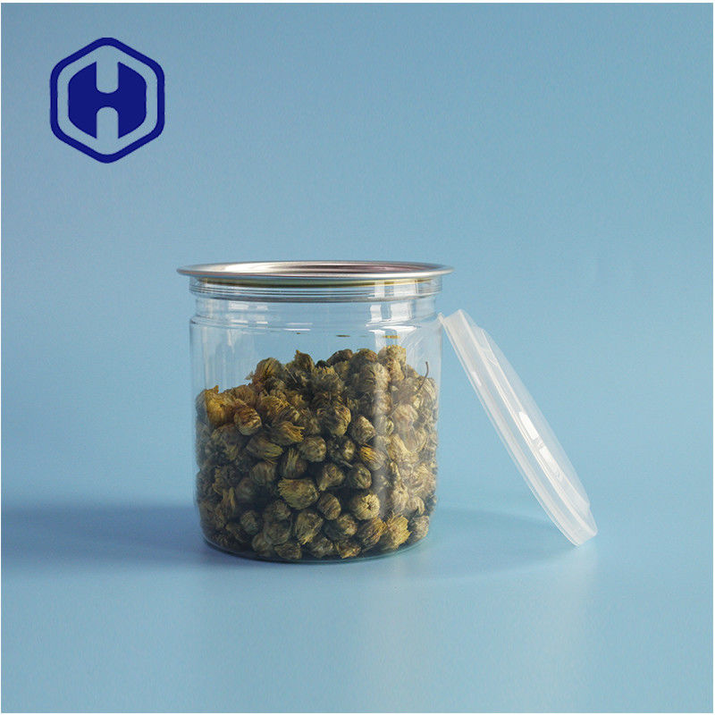 Supermarktverpackungen Lufttetzte, undichteste PET-Plastik-Cookie-Kanister mit leicht zu öffnenden Deckeln