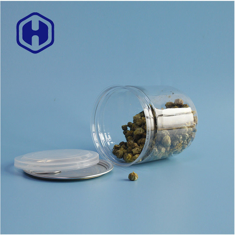 Supermarktverpackungen Lufttetzte, undichteste PET-Plastik-Cookie-Kanister mit leicht zu öffnenden Deckeln