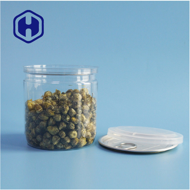 Supermarktverpackungen Lufttetzte, undichteste PET-Plastik-Cookie-Kanister mit leicht zu öffnenden Deckeln