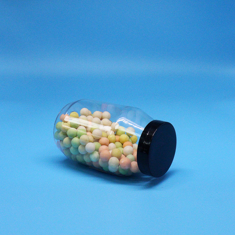 Kekse Süßigkeiten Nüsse hohe Qualität klar Runde breiter Mund PET Plastikglas Schraubverschluss