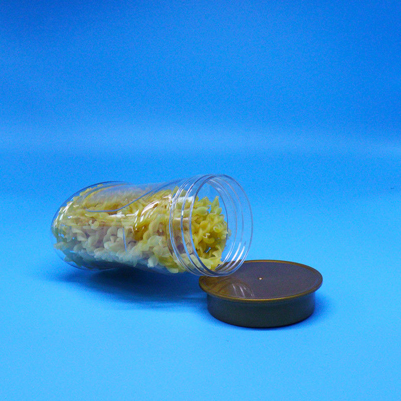 Leere Luftdichte Durchsichtig PET Lebensmittelqualität Plastikglas Schraubdeckel für Lebensmittel Süßigkeiten Keksen Nüsse