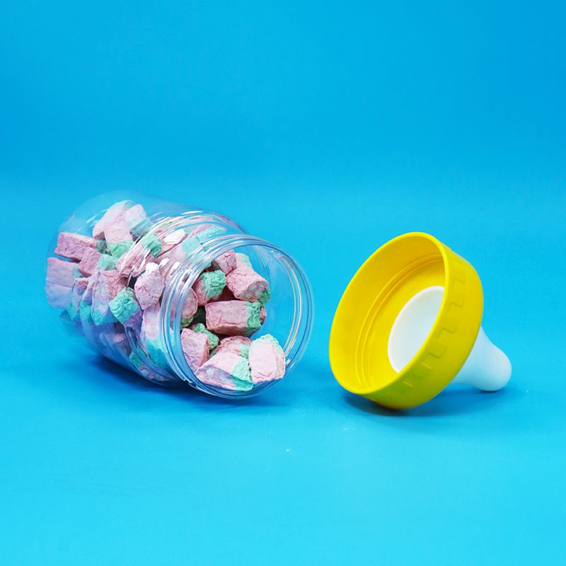 Lebensmittelechter, transparenter PET-Kunststoff, versiegeltes Glas mit Schraubverschluss für Lebensmittel, Süßigkeiten, Kekse