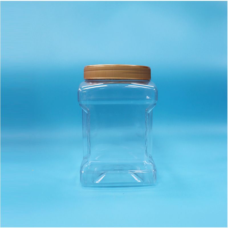 Durchsichtige Schraubdeckelgriffe Lebensmittelqualität PET-Gläser für gehackte Nori-Trocknüsse