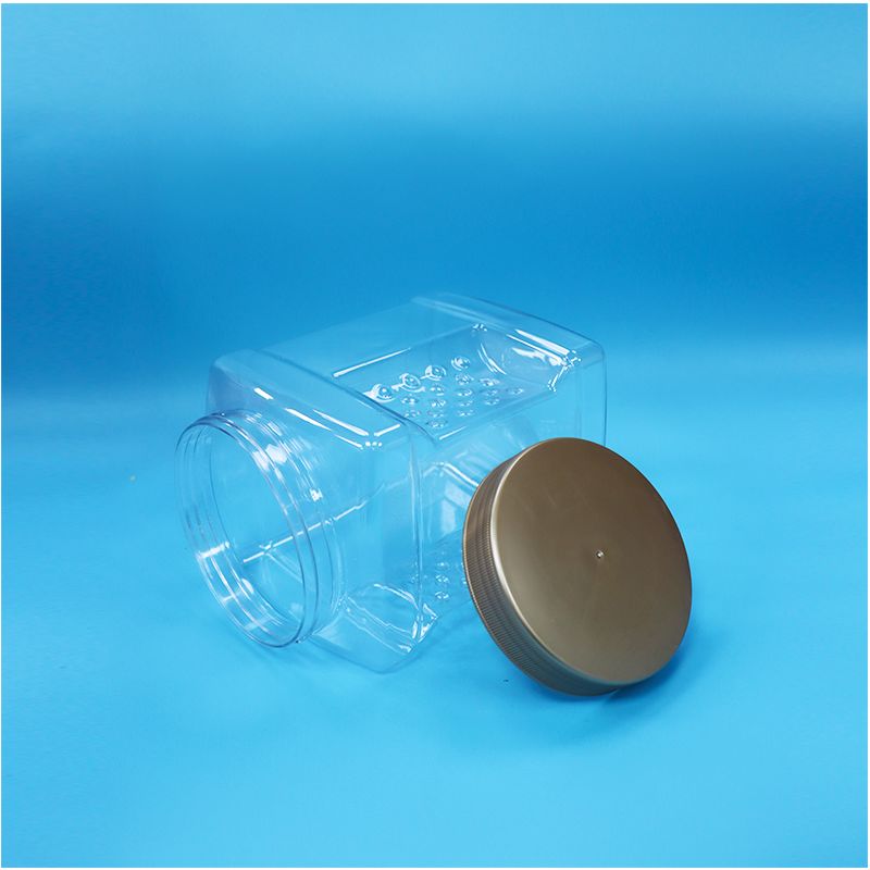 Durchsichtige Schraubdeckelgriffe Lebensmittelqualität PET-Gläser für gehackte Nori-Trocknüsse