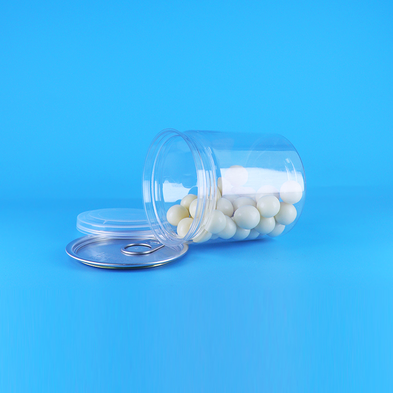 Leckdichtes, leichtes, offenes Deckel, klares, rundes Snack, Süßigkeiten, PET-Plastikkonserven, Lebensmittelverpackungen