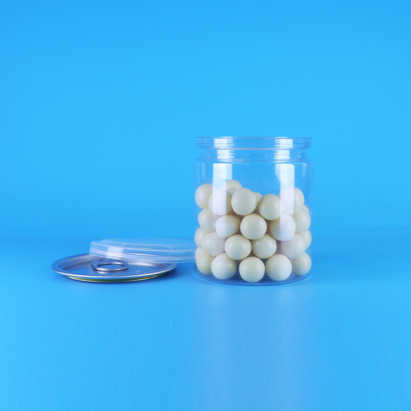 Leckdichtes, leichtes, offenes Deckel, klares, rundes Snack, Süßigkeiten, PET-Plastikkonserven, Lebensmittelverpackungen