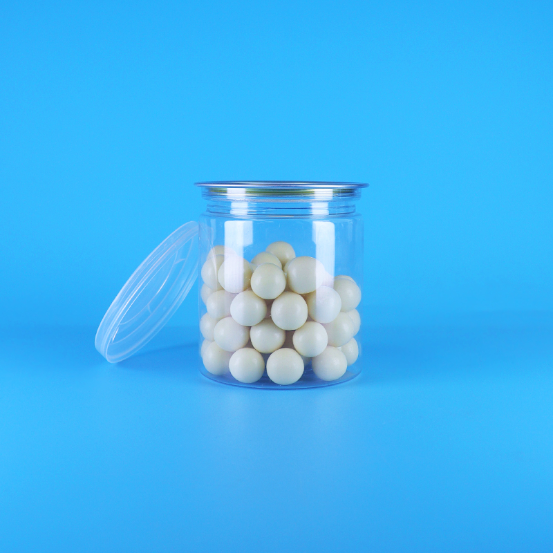 Leckdichtes, leichtes, offenes Deckel, klares, rundes Snack, Süßigkeiten, PET-Plastikkonserven, Lebensmittelverpackungen