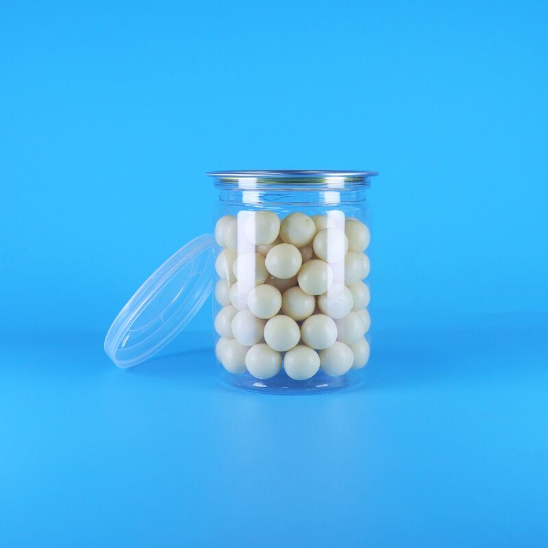 Leicht zu öffnende Deckel, Bio-Dschungel-Nüsse, getrocknete Lebensmittel, transparente PET-Popcorndosen