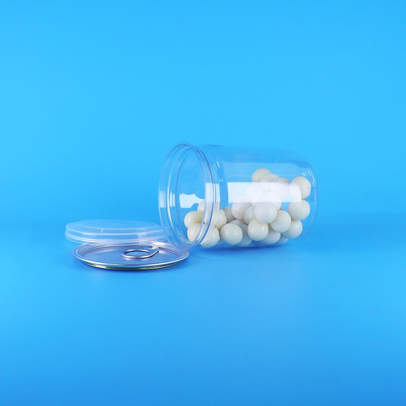 Leicht zu öffnende Deckel, Bio-Dschungel-Nüsse, getrocknete Lebensmittel, transparente PET-Popcorndosen