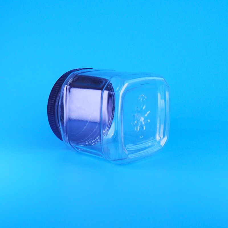 Quadratische, transparente, luftdichte Kunststoff-Vorratsgläser mit Schraubdeckel für Snacks, Rosinen, dicke Bohnen und Pinienkerne