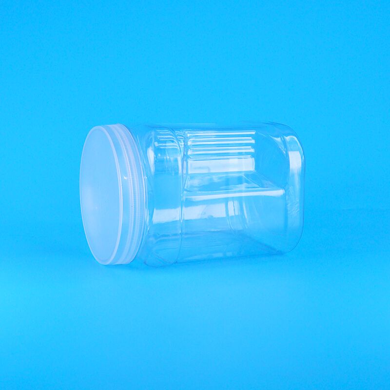 Quadratisch klares Haustier Plastiklager Grip Bär Keks Milch Datum Cranberry Kekse Gläser