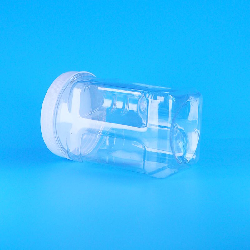 Emon Scheiben Cranberry Kekse Trockener Tintenfisch PET Klares Kunststoff Schraubdeckel Greifer Gläser Lebensmittelqualität