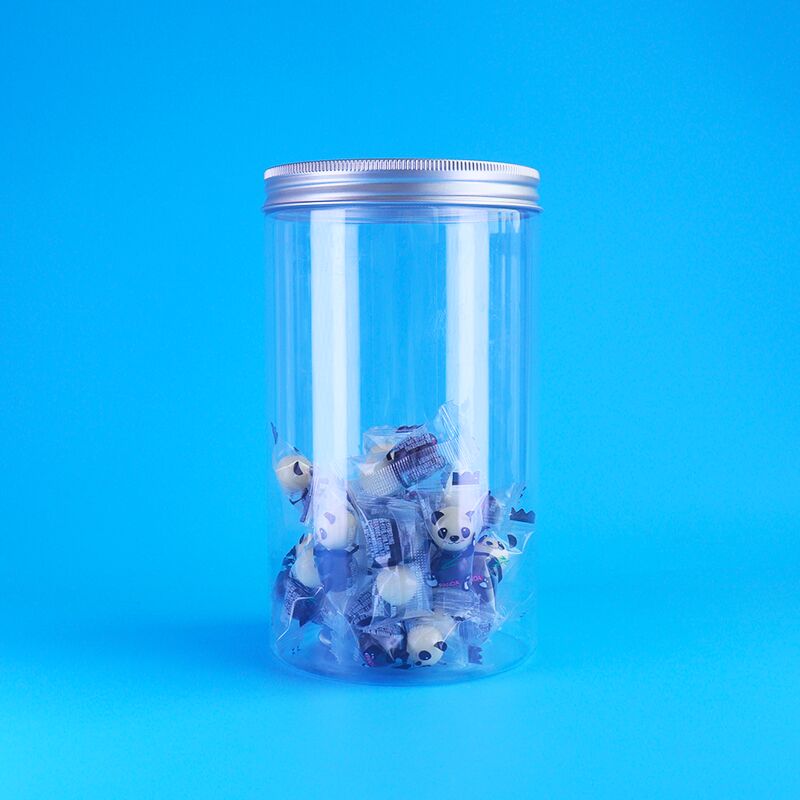 Klare, auslaufsichere Hirse-Cranberry-Kekse, geschälte Melonensamen, runde PET-Gläser, Schraubverschlüsse