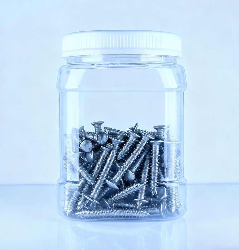 Lebensmittelqualität Tangerine Peel Chinesische Kastanie PET Quadrat Form Klar weißer Deckel Plastikglas