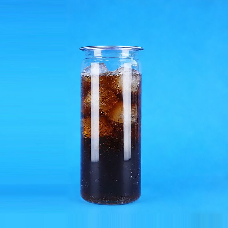 Hohe Qualität Gut Versiegelung leicht offenes Deckel klares PET Kunststoff Getränke Soda Dosen