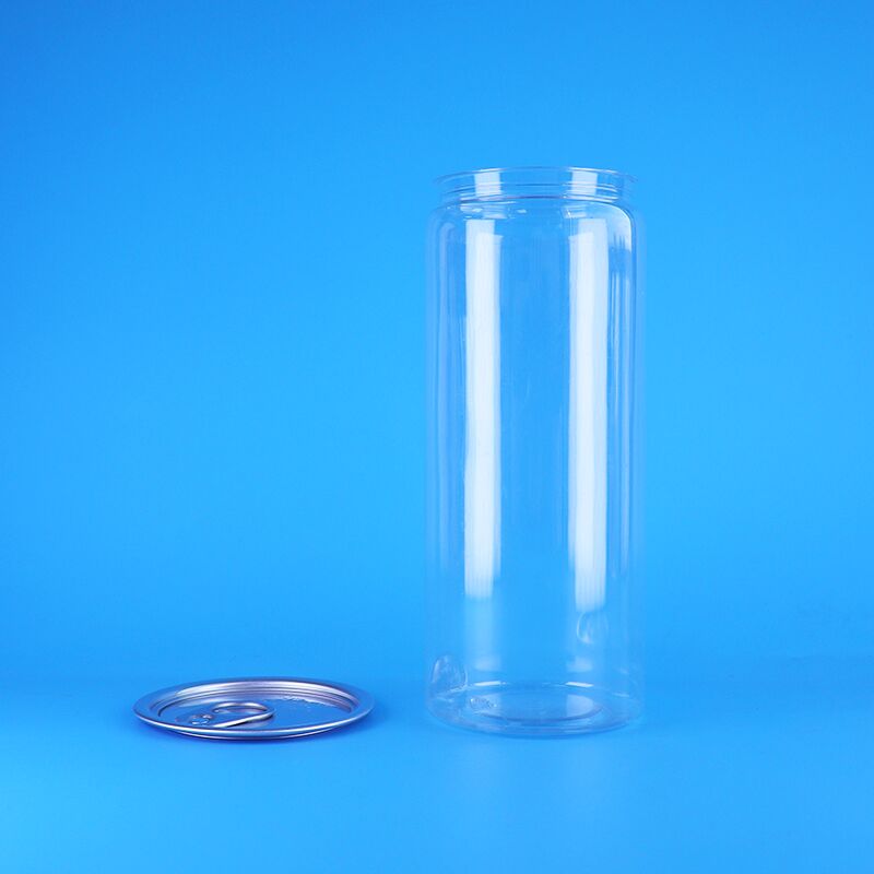 Durchsichtige PET-Kunststoffverpackungsglas mit leicht offenem Deckel Lecksicherheit Lebensmittelqualität für Getränke
