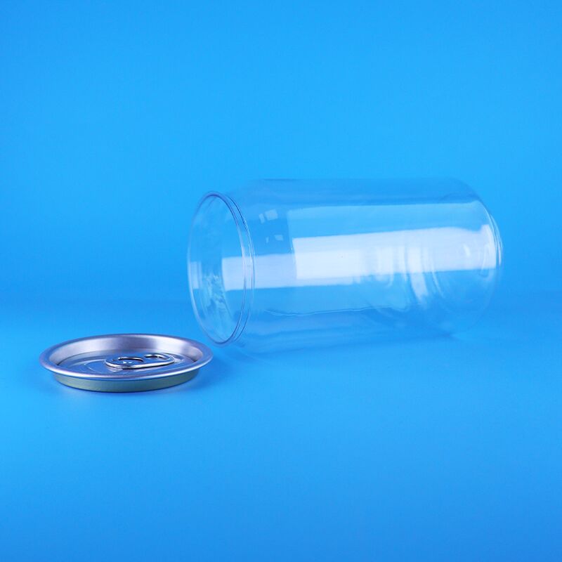330 ml klare PET-Kunststoffdose mit leicht offenem Deckel für Kaffee, Tee, Milch und kohlensäurehaltige Getränke