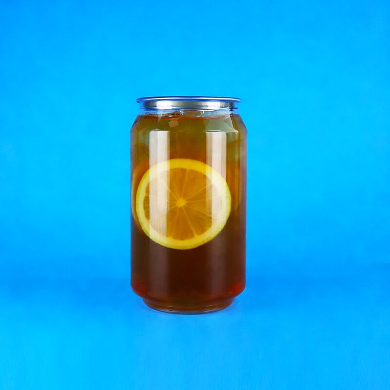 330 ml Leichte Öffnung Deckel Transparente Lebensmittel PET Kunststoffdose Für Kaffee Cider Nüsse Popcorn