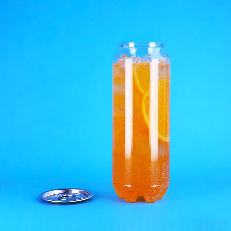 PET-Kunststoffdose mit leicht geöffnetem Deckel 500 ml Kapazität Lecksicherung für kohlensäurehaltige Getränke und alkoholische Getränke