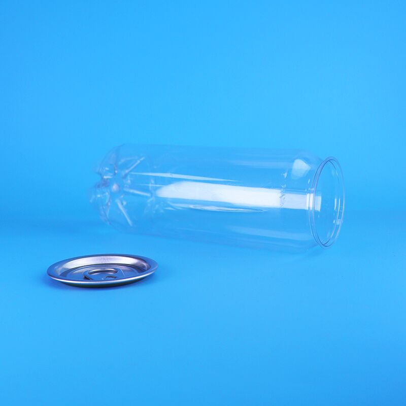 PET-Kunststoffdose mit leicht geöffnetem Deckel 500 ml Kapazität Lecksicherung für kohlensäurehaltige Getränke und alkoholische Getränke