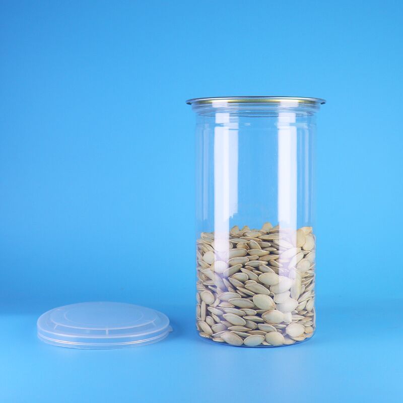 BPA-freie 700 ml PET-Glas mit leicht offenem Deckel für Lebensmittellager und -verpackungen