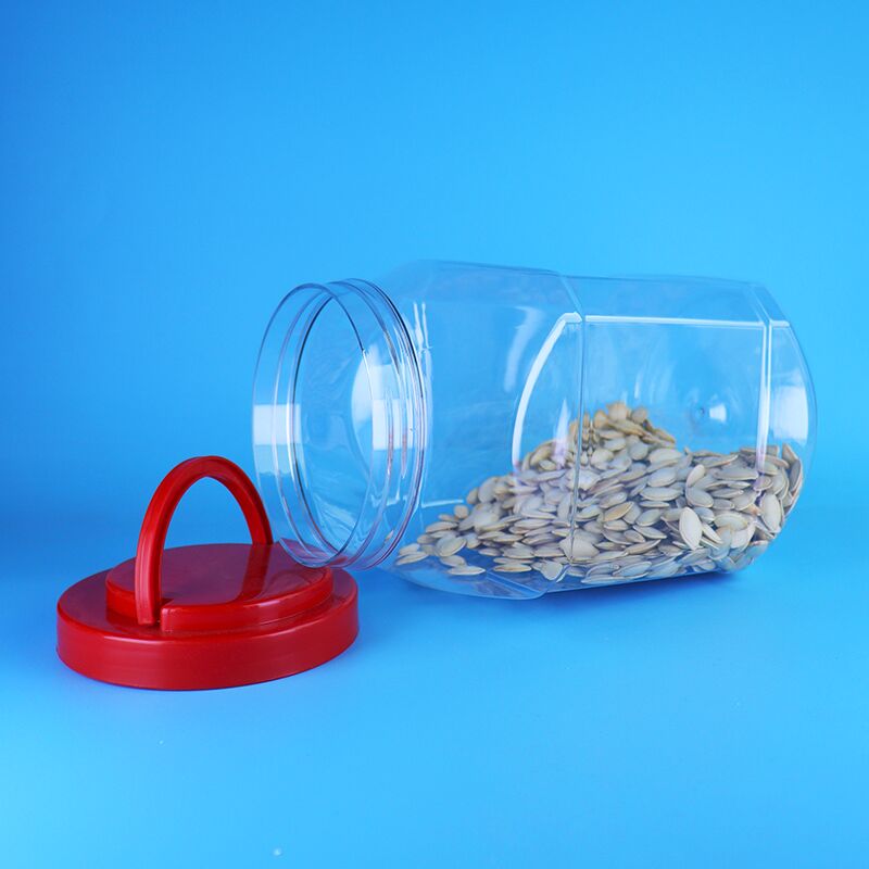 BPA-freier PET-Kunststoffbehälter mit 2100 ml Fassungsvermögen und Schraubdeckel zur Aufbewahrung von Süßigkeiten und Crackern
