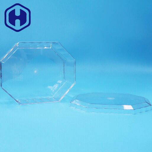 Lebensmittelechte, leere, getrocknete Früchte, Süßigkeiten, Schokolade, Kekse, PET-Kunststoff-Achteck-Verpackungsbox