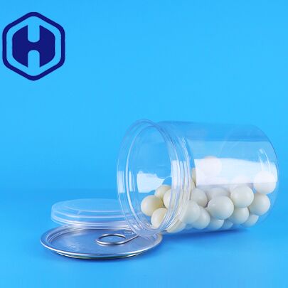 Leckdichtes, leichtes, offenes Deckel, klares, rundes Snack, Süßigkeiten, PET-Plastikkonserven, Lebensmittelverpackungen
