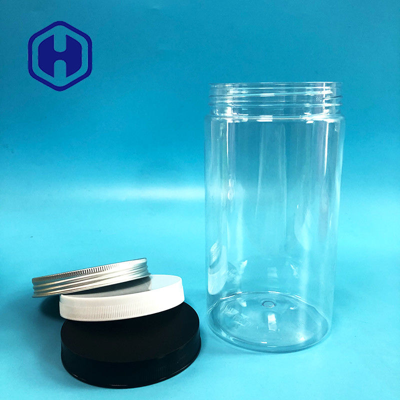 Popcorn-Mandel-Kaffeebohnen lecken Beweis-Plastikglas mit Überwurfmutter