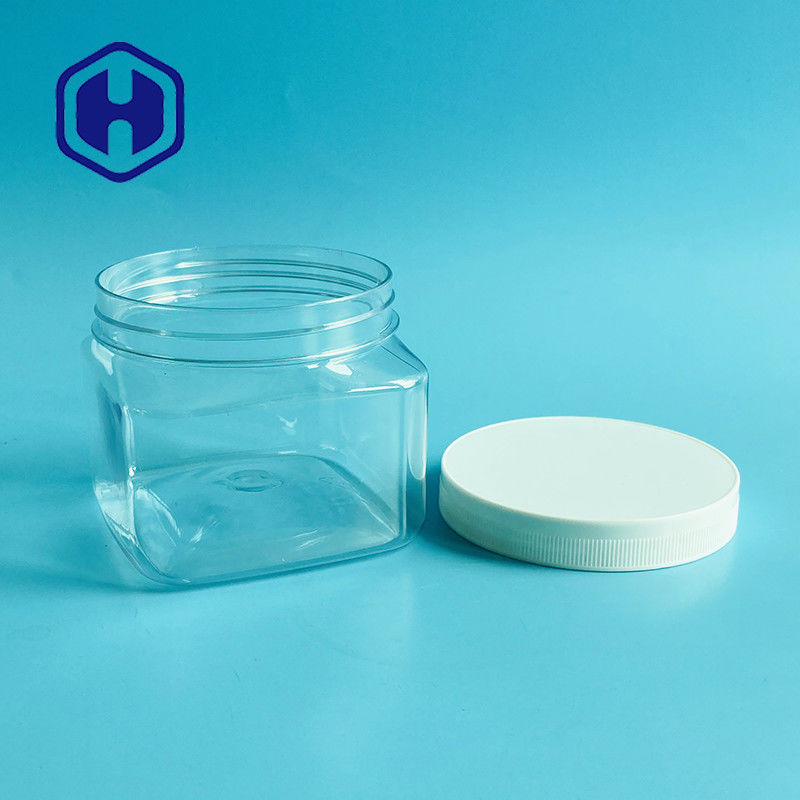 Quadrat-kosmetisches Plastikglas 500g 17.63oz für Körperpeelings-Creme-Babypuder