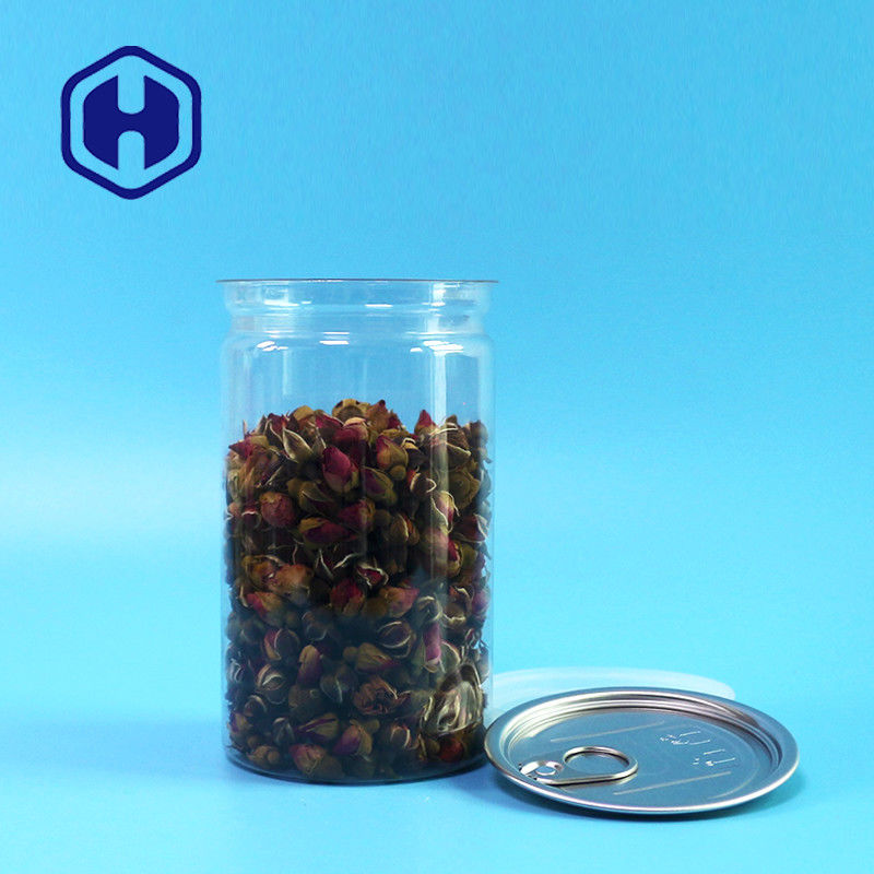 Rundes einfaches offenes Plastik-HAUSTIER 16.9oz kann 500ml für Imbiss-trockene Beeren-Erdnüsse