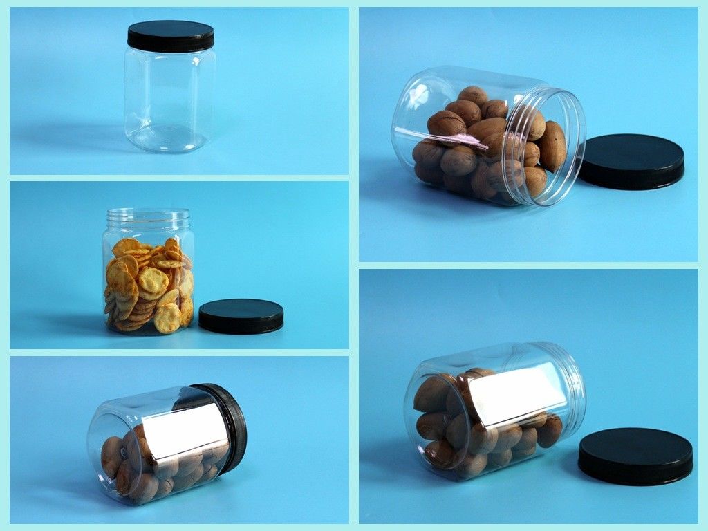 Hexagon-Plastikbehälter-Hafermehl-Getreidemehl-Lutscher Veggie Chips Packaging 630ml 21.5oz