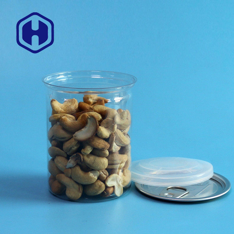 Transparente PET-Kunststoffdosen mit Zugring, 300 ml, Cashew-Mandeln, Erdnüsse, gemischte Nüsse
