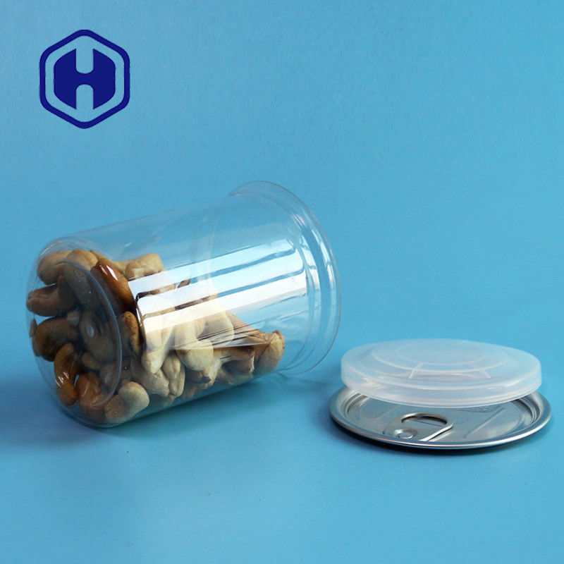 Transparente PET-Kunststoffdosen mit Zugring, 300 ml, Cashew-Mandeln, Erdnüsse, gemischte Nüsse