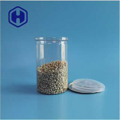 Fischereierzeugnisse Nüsse Lebensmittelsicher transparent recycelbar Runder PET-Lebensmitteldose mit leichtem offenen Ende