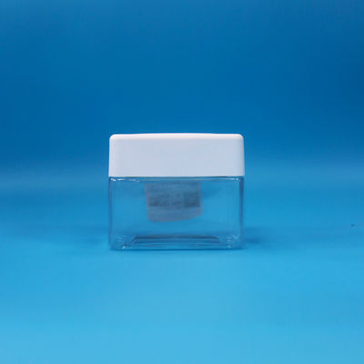 Leere Snacks Babynahrung Süßigkeiten Durchsichtige Quadrat Kleine PET Plastikgefäße Schraubdeckel