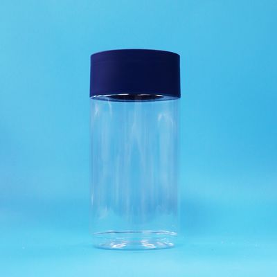 Oval geformte transparente Kunststoff-PET-Cookies Nüsse Süßigkeiten Glas Manipulationssicher Kappe Bpa frei