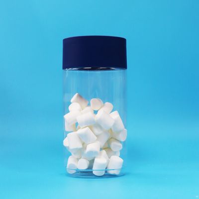 Lebensmittelqualität Oval-Form klares Kunststoff-PET-Cookies Nüsse Süßigkeiten Glas Tamper-Proof Cap