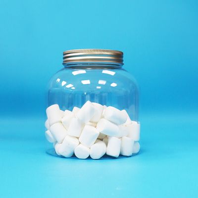 Aluminium-Schraubdeckel Klare Kunststoff-PET-Runde Süßigkeiten-Nüsse-Tageslebensmittelgläser Umweltfreundlich