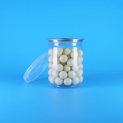 Leicht zu öffnende Deckel, Bio-Dschungel-Nüsse, getrocknete Lebensmittel, transparente PET-Popcorndosen