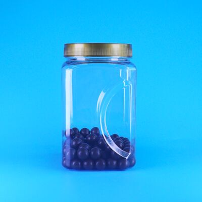 PET Transparenter Brauner Deckel Kunststoff Lebensmittelqualität Lollipop Badam Getrocknete Jackfrucht Glas