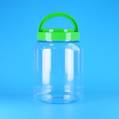 Transparente Lebensmittelladen Baumwolle Süßigkeiten Butter Cookie PET Runde Plastikglas Schraubverschluss